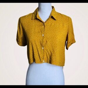 FOREVER21 polka dots crop top size M